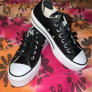 Converse Leather Platform Sneakers